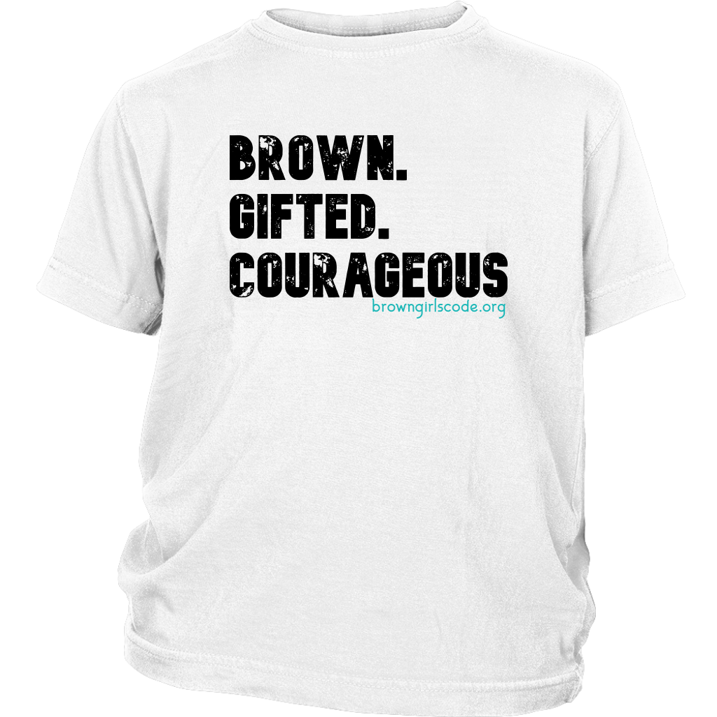 Brown.Gifted. Courageous. YOUTH Tee